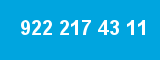 922 217 43 11 922 217 43 11